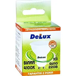 Лампочка Delux GU10A 5Вт 4100K (90011747) - мініатюра 3