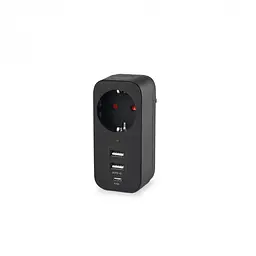 Мережевий адаптер Videx Oncord з/з 1п 2.4 A 2 USB+USB-C black (VF-AD1G2U1C-B) - мініатюра 3