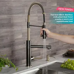 Змішувач для кухні Kraus Artec Pro золото/графіт KPF-1603SBBG, Золотий - мініатюра 7