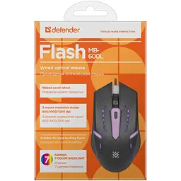 Мишка Defender Flash MB-600L Black (52600) - мініатюра 6