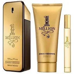 Набір Paco Rabanne 1 Million туалетна вода 100 мл + гель для душу 100 мл + туалетна вода 10 мл