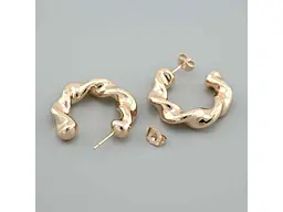 Сережки Xuping пусети Парма 55820 31x8мм 5,4г позолота 18К - мініатюра 2