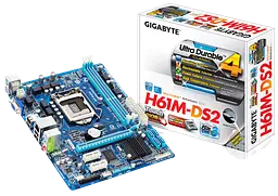 Материнська плата Gigabyte GA-H61M-DS2 LGA 1155 (GA-H61M-DS2) Б/В - мініатюра 2