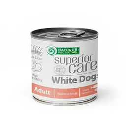 Суп для собак з білим окрасом шерсті NP Superior Care White Dogs All Breeds Adult Salmon and Tuna з лососем