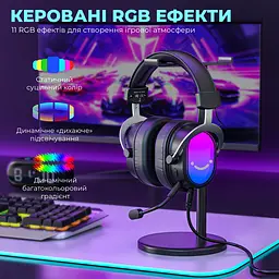 Навушники Fifine H16 7.1 RGB чорний (H16) - мініатюра 6