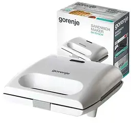 Міні-гриль Gorenje SM701GCW/700 Вт антипригарні пластини білий (SM701GCW) - мініатюра 6