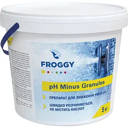Засіб для зниження pH у басейні Froggy pH-Minus 5 кг гранули для підтримки правильного pH води