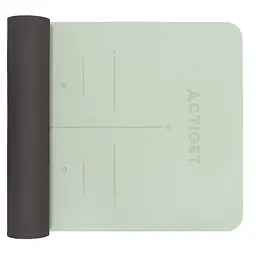 Килимок спортивний Actiget TPE 183 x 61 x 0.6 см для йоги та фітнесу ACT0022 Mint/Black - мініатюра 7