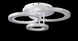 Витончена LED-люстра для спальні LT8012/1+1 LED (WT) - білий, 200 Вт, діаметр 47 см, від 10 до 18 м2