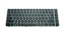 Клавіатура для ноутбука HP (ProBook: 4330s, 4331s, 4430s, 4431s, 4435s, 4436s) російська, чорна, срібна рамка