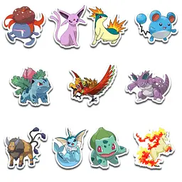Стікерпак GeekLand Pokemon 45 штук (SP PK 01) - мініатюра 5