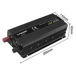 Інвертор Lvyuan F2600 12/230V 1300/2600W модифікована синусоіда - мініатюра 2