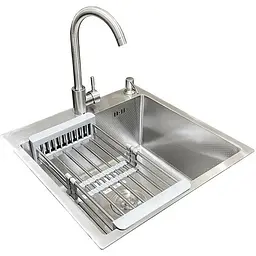Комплект мийка + змішувач Romzha Arta Carbon U-450 (A) - мініатюра 3