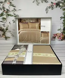 Постільна білизна Gray Сатин Преміум Romeo Home pbe0051830