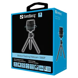 Веб-камера Sandberg Motion Tracking Webcam 1080P + Tripod Black (134-27) - мініатюра 4