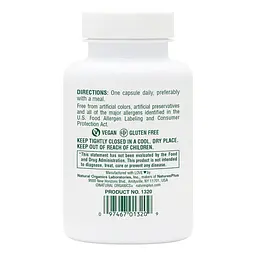 Комплекс вітамінів Супер-B Nature's Plus В-50 Super B-50 90 вегетаріанських капсул - мініатюра 3