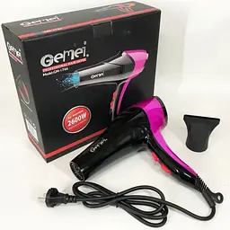 Фен для волосся Gemei GM-1766 2600 Вт Фіолетовий (2390000047) - мініатюра 6