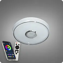 Люстра світлодіодна 517 Dlight RGB з пультом і колонкою 70Вт Білий (02178) - мініатюра 4