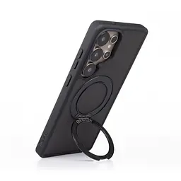Противоударный чехол-панель для Samsung Galaxy S25 Ultra 5G, Unit Stand2, черный, силикон + поликарбонат, защита всего корпуса, с подставкой, поддержка магнитных держателей и беспроводной зарядки (MagSafe), ArmorStandart (ARM89562) - мініатюра 5