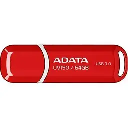 USB флеш накопичувач ADATA 64GB UV150 Red USB 3.0 (AUV150-64G-RRD)