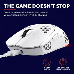 Миша Trust GXT 929 Helox Wireless/USB White (25390) [143050] - мініатюра 10