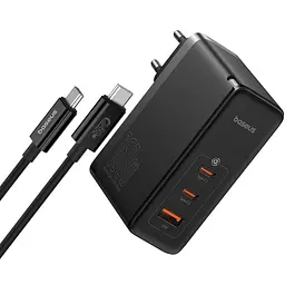 Зарядний пристрій блок і кабель 240W Baseus GaN 5 Pro 160 W 1U+2C (P10110825113-00) чорний - мініатюра 5