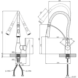 Змішувач Kroner Ersel-GRP03393BLK (CV033800) - мініатюра 9