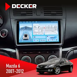 Штатна магнітола Mazda 6 (GH) 2007-2012 Decker D9-010 6x128, DSP, 4G, 2K Decker (НФ-00004723)
