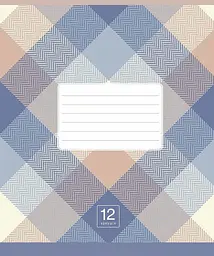 Зошит загальний Школярик Plaid pattern у клітинку 12 аркушів 30 шт. (012-3345K) - мініатюра 4
