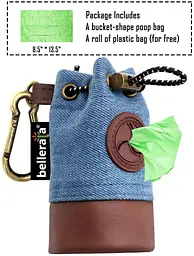 Стильний джинсовий диспенсер для пакетів Bellerata Poop Bag Holder + 1 рулон у комплекті - мініатюра 5