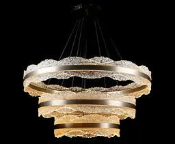 Люстра стельова LED Splendid Ray L83058/800+600+400/3, діаметр 80 см, чорний та сірий, сучасний стиль для дому - мініатюра 3