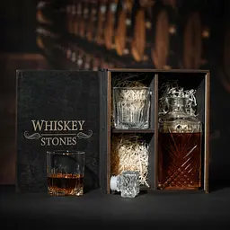Подарунковий набір віскі Whiskey Stones №12 у дерев'яному пеналі - графин + склянки Selecta - мініатюра 4
