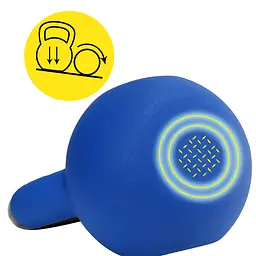Гиря металева Cornix 12 кг з вініловим покриттям XR-0437 Blue/Black - мініатюра 4