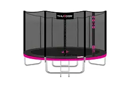 Батут із внутрішньою сіткою THUNDER OUTSIDE PRO 14FT 427 см Black/Pink