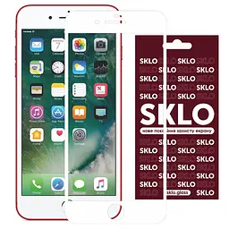 Захисне скло SKLO 3D для Apple iPhone 7 plus / 8 plus (5.5) Білий