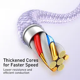 Кабель Baseus Dynamic Series Fast Charging Data Cable USB to iP 2.4 A 1 m Purple (CALD000405) - мініатюра 6