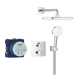 Душова система прихованого монтажу Grohe Grohtherm із Tempesta 250 Cube 34871000, Хром - мініатюра 2