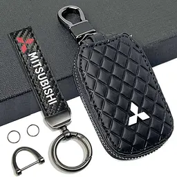 Подарунковий набір №9 для Mitsubishi брелок з карабіном і чохол для автоключів