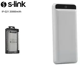 Універсальна зарядна батарея S-link IP-G21 20000Mah Power Bank з ліхтариком (Білий) - мініатюра 5