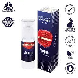 Їстівна масажна олія Mait Attraction Mojito Hot Kiss 50 мл - мініатюра 3