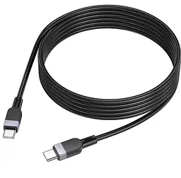 Кабель Hoco X109 Energy 60W silicone charging data cable Type-C to Type-C (L-2M) Black - мініатюра 3