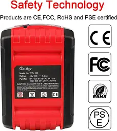 Заміна батареї Power Elektro Elektro 18v 5Ah Li-ion CoolPack для Bosch GBA BAT609 BAT609G BAT618G BAT619 BAT619G BAT622 BAT620-2PK - мініатюра 4