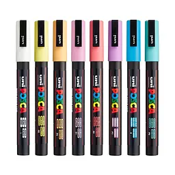 Набір маркерів Uni Posca Soft Color 0.9-1.3 мм 8 шт. (PC-3M SOFT COLOR 8C) - мініатюра 2