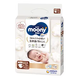 Підгузки Moony Natural NB (0-5) кг 62 шт.