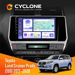 Штатна магнітола Toyota Land Cruiser Prado (150) 2017-2020 Cyclone C10-011 4x64, DSP Cyclone (НФ-00008080)