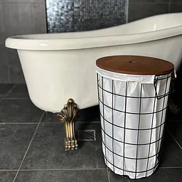 Кошик для білизни Nice & Cozy Garret металевий чорний - мініатюра 5