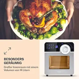 Аерогриль-фритюрниця Klarstein AeroVital Cube Chef 1700W 16 програм 14 л (10037975) - мініатюра 4