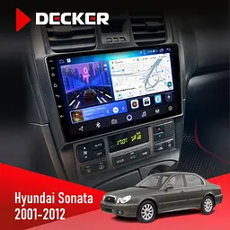 Штатна магнітола Hyundai Sonata (EF) 2001-2012 Decker D9-006 4x64, 4G Decker (НФ-00003618)