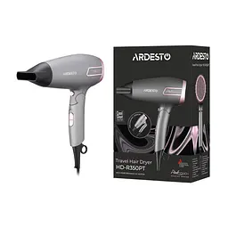 Фен Ardesto Pink Touch, 2000Вт, 2 швидкості, 2 темп.режими, складана ручка, сірий+рожевий - мініатюра 10