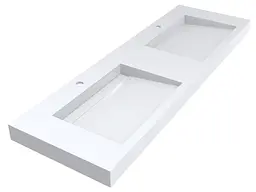 Умивальник Miraggio AGNESS 1500 (0000151) Miramarble, Глянцевий, Накладний/Врізний, Білий